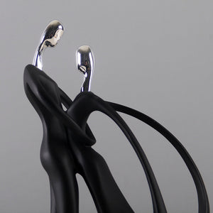 Nordic Art Dancing Couple Resin Figure Ornaments Figurines Home Decoration Accessories for Living Room Ornaments for Home Decor acacuss