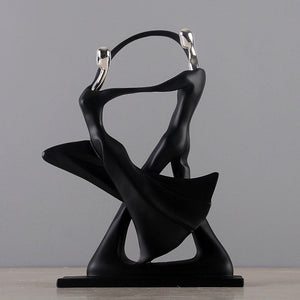 Nordic Art Dancing Couple Resin Figure Ornaments Figurines Home Decoration Accessories for Living Room Ornaments for Home Decor acacuss