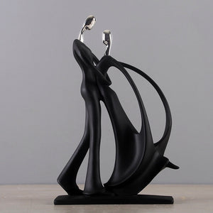 Nordic Art Dancing Couple Resin Figure Ornaments Figurines Home Decoration Accessories for Living Room Ornaments for Home Decor acacuss