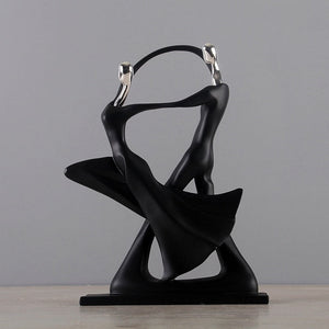 Nordic Art Dancing Couple Resin Figure Ornaments Figurines Home Decoration Accessories for Living Room Ornaments for Home Decor acacuss