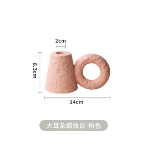Nordic Ceramic Candlestick Decoration Ornament Photography Candle Holder Wedding Home Decore Dining Table Decoration acacuss