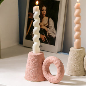 Nordic Ceramic Candlestick Decoration Ornament Photography Candle Holder Wedding Home Decore Dining Table Decoration acacuss
