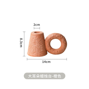 Nordic Ceramic Candlestick Decoration Ornament Photography Candle Holder Wedding Home Decore Dining Table Decoration acacuss