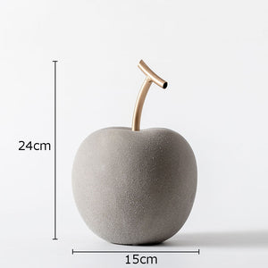 Nordic Ceramic Fruit Ornaments Apple/pear Frosted Porcelain Statue Modern Home Decoration Collection Art Table Decoration acacuss