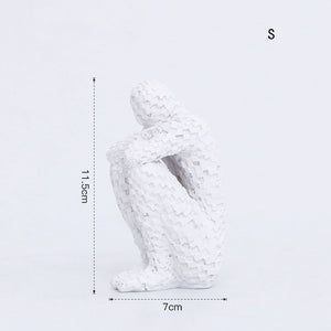 Nordic Home Decoration Resin Sculpture Bookshelf Character Statue Bookends Living Room Office Furnishings Creative Crafts acacuss