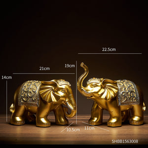 Nordic Home Luxury Decor Elephant Statue Decoration Resin Living Room Decoration Sculpture Modern Art Gold Statue Decoration acacuss