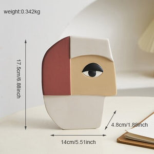 Nordic Ins Resin Face Vase Abstract Art Decoration Living Room Dining Room Desktop Flower Arrangement Flower Home Decoration acacuss