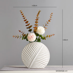 Nordic Modern Home Decor Ceramic Flower Vases Decor Living Room Interior Tabletop Vase Creative Arts Accessories Decorative acacuss