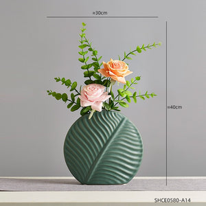 Nordic Modern Home Decor Ceramic Flower Vases Decor Living Room Interior Tabletop Vase Creative Arts Accessories Decorative acacuss