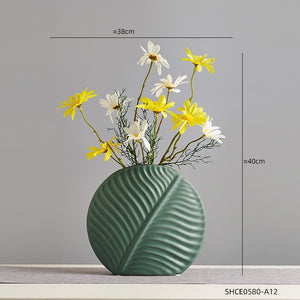 Nordic Modern Home Decor Ceramic Flower Vases Decor Living Room Interior Tabletop Vase Creative Arts Accessories Decorative acacuss
