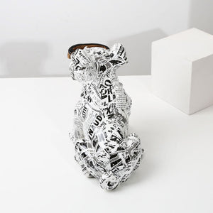 Nordic Painting Art English Bulldog Creative Resin Crafts Home Decoration Wine Cabinet Office Decor Resin Crafts Gift Anime acacuss