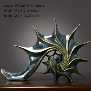 Nordic Retro Resin Shell Conch Ornaments Creative Light Luxury Home Decor Statue Crafts Simplified Office Sculptures Decoration acacuss