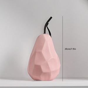 Nordic Sculpture Figurines for Interior Desk Accessories Home Living Room Decoration Apple Pear Ceramic Unique Fruit Ornaments acacuss