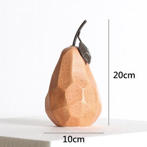Nordic Sculpture Figurines for Interior Desk Accessories Home Living Room Decoration Apple Pear Ceramic Unique Fruit Ornaments acacuss