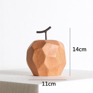 Nordic Sculpture Figurines for Interior Desk Accessories Home Living Room Decoration Apple Pear Ceramic Unique Fruit Ornaments acacuss