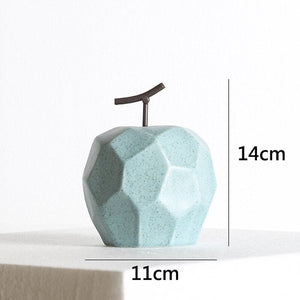Nordic Sculpture Figurines for Interior Desk Accessories Home Living Room Decoration Apple Pear Ceramic Unique Fruit Ornaments acacuss