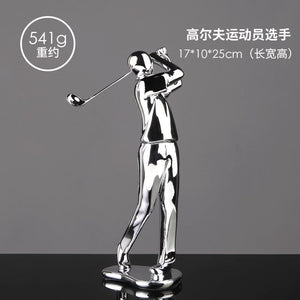 Nordic Silver Ceramic Abstract Resin Bicycler Cyclist Statue Bicycle Rider Statue Bike Figurine Office Bar Home Decor Crafts acacuss