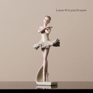 Nordic Style Ballet Girl Statues Creative Home Decor Resin Ballet Figurines For Home Living Room Decoration Gift For Girlfriend acacuss