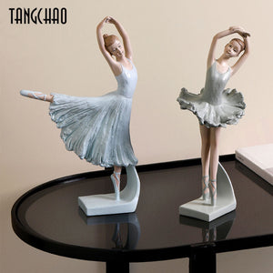 Nordic Style Ballet Girl Statues Creative Home Decor Resin Ballet Figurines For Home Living Room Decoration Gift For Girlfriend acacuss