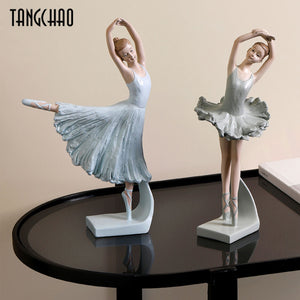 Nordic Style Ballet Girl Statues Creative Home Decor Resin Ballet Figurines For Home Living Room Decoration Gift For Girlfriend acacuss