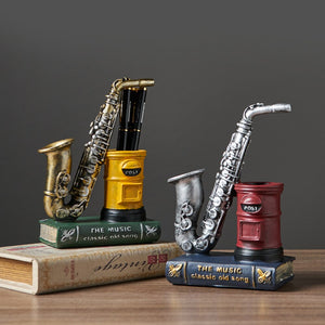 Notes Pen Holder Piano Musical Instrument Design Music Gift Classification Resin Pen Holder Stationery Student Pencil Holder acacuss