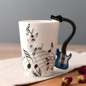 Novelty Music Note Cup Ceramic Guitar Coffee Mugs Personality Tea/Milk/Juice/Lemon Water Bottle Christmas Birthday Gift acacuss