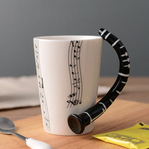 Novelty Music Note Cup Ceramic Guitar Coffee Mugs Personality Tea/Milk/Juice/Lemon Water Bottle Christmas Birthday Gift acacuss
