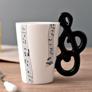 Novelty Music Note Cup Ceramic Guitar Coffee Mugs Personality Tea/Milk/Juice/Lemon Water Bottle Christmas Birthday Gift acacuss