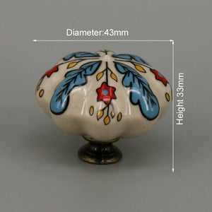 One Piece Vintage Ceramic Door Knobs for Cabinet Drawer, Closet Cupboard Wardrobe furniture door Pull Handle acacuss