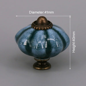 One Piece Vintage Ceramic Door Knobs for Cabinet Drawer, Closet Cupboard Wardrobe furniture door Pull Handle acacuss