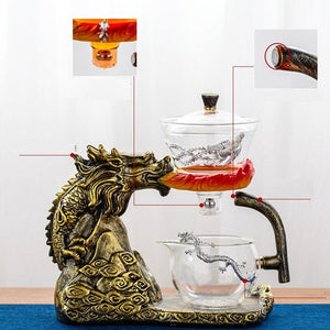 ACACUSS Oriental Dragon Tea Set Infuser | Chinese Vintage Tea Set | Tureen Tea Cups - ACACUSS