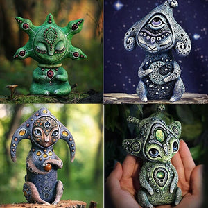 Outdoor Garden Three Eyes Alien Magic Alien Resin Decoration Courtyard Design Art Decoration acacuss