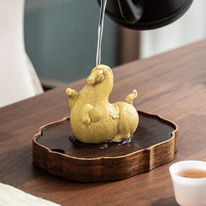 PINNY Horse Decoration Ceramics Estatuas Crafts Decorative Ornament Animal Tea Ceremony Ornaments acacuss