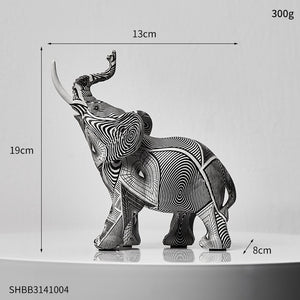 Painting Art Elephant Sculptures & Figurines Modern Decoration Home Resin Animal Statue Nordic Living Room Nordic Interior Decor acacuss