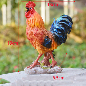 Pastoral Simulation Rooster Hen Resin Ornaments Outdoor Garden Balcony Accessories Crafts Park Courtyard Lawn Sculpture Decor acacuss