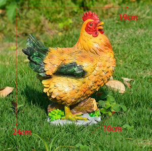 Pastoral Simulation Rooster Hen Resin Ornaments Outdoor Garden Balcony Accessories Crafts Park Courtyard Lawn Sculpture Decor acacuss