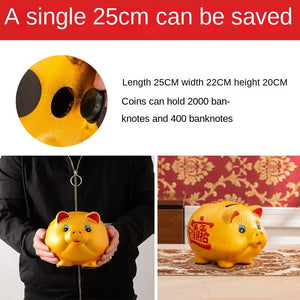 Pig Piggy Bank Saving Secret Large Living Room Cute Ceramic Hidden Safe Coin Money Box Kawaii Paper Money Alcancia Home Decor acacuss