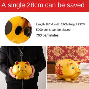 Pig Piggy Bank Saving Secret Large Living Room Cute Ceramic Hidden Safe Coin Money Box Kawaii Paper Money Alcancia Home Decor acacuss