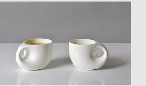 Plain white bone china tea pot & cup set , water drop shape, five-piece set, english tea set, teapot for tea, ceramic coffee set acacuss
