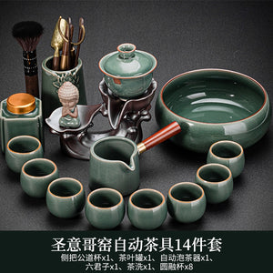 Porcelain Chinese Ceremony Tea Set Bowl Accessories Pair 6 Persons Tool Tea Set Luxury Chinese Style Taza Mate Tableware AB50TS acacuss