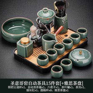 Porcelain Chinese Ceremony Tea Set Bowl Accessories Pair 6 Persons Tool Tea Set Luxury Chinese Style Taza Mate Tableware AB50TS acacuss