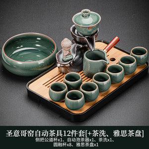 Porcelain Chinese Ceremony Tea Set Bowl Accessories Pair 6 Persons Tool Tea Set Luxury Chinese Style Taza Mate Tableware AB50TS acacuss