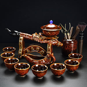 Porcelain Gaiwan Chinese Tea Set Complete Set Puer Chinese Portable Tea Set Luxury Vintage Juego De Te Tea Ceremony acacuss