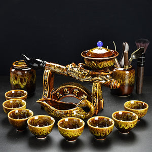Porcelain Gaiwan Chinese Tea Set Complete Set Puer Chinese Portable Tea Set Luxury Vintage Juego De Te Tea Ceremony acacuss