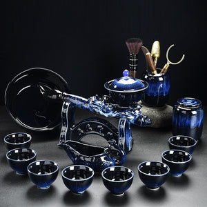 Porcelain Gaiwan Chinese Tea Set Complete Set Puer Chinese Portable Tea Set Luxury Vintage Juego De Te Tea Ceremony acacuss