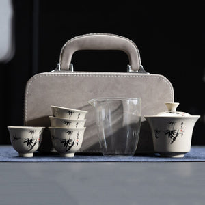 Portable Kung Fu Teaset Teacup Teapot Infuser Gaiwan Creative Tea Making Teaware Sets Home Office Chinese Tea Ceremony Gift acacuss