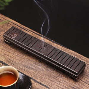 Prajna Paramita Heart Sutra Incense Burner Alloy for 21cm Incense Sticks Holder Metal Line Incense Censer Box Christmas Gifts acacuss
