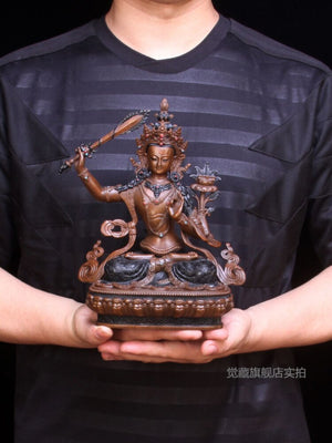 Pure Copper Manshu Bodhisattva/Buddha Statue Ornaments Manshu Tibetan Buddhism Tantra Nepal Crafts Worship acacuss