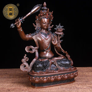 Pure Copper Manshu Bodhisattva/Buddha Statue Ornaments Manshu Tibetan Buddhism Tantra Nepal Crafts Worship acacuss