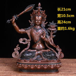 Pure Copper Manshu Bodhisattva/Buddha Statue Ornaments Manshu Tibetan Buddhism Tantra Nepal Crafts Worship acacuss